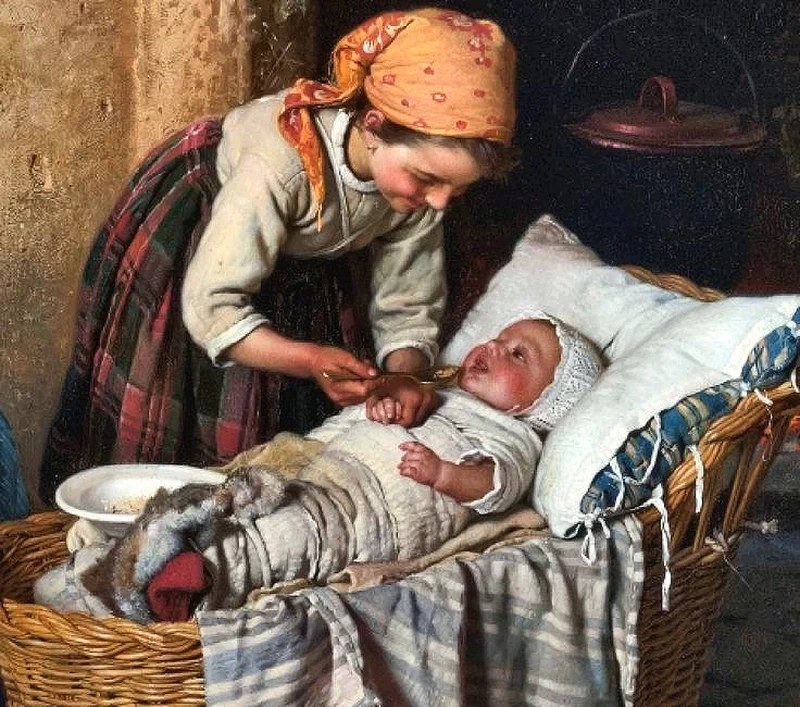 La pappa, 1872 - dettaglio
